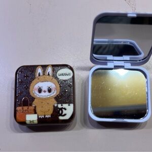 Labubu Mirror Pop Socket Kids Cartoon Compact Mirror White labubu pop socket